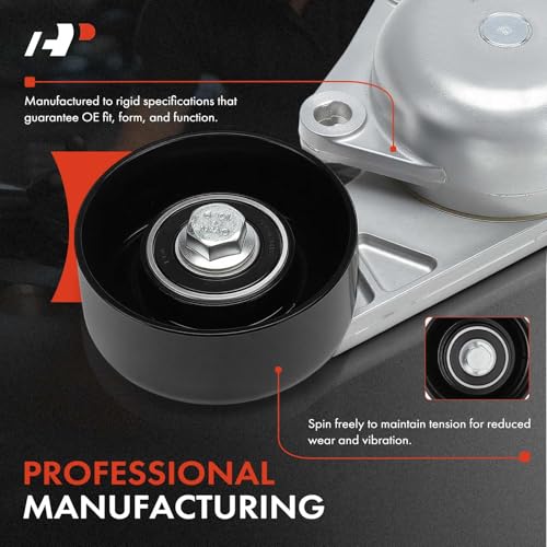 A-Premium Belt Tensioner Assembly with Pulley Compatible with Ford F-150 F-250 Super Duty F-350 Super Duty Explorer Expedition Mustang E-150 Econoline & Lincoln Mark LT, Replace# 1L2E6B209AA by A-Premium - Used condition - Image 4