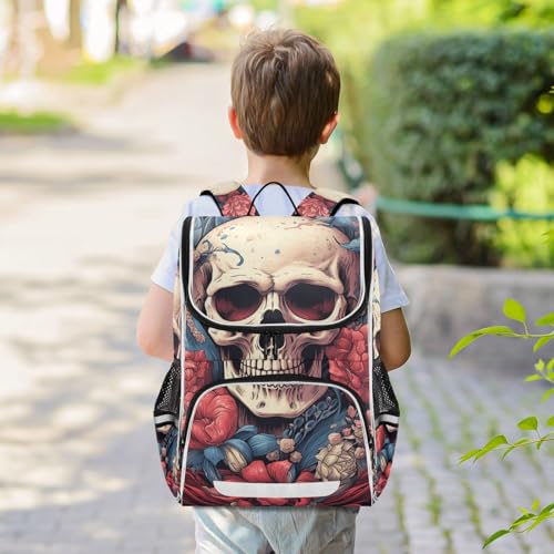 Mochila para portátil bolso escolar niño niña con serpiente flores 7
