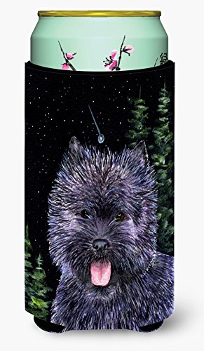 Caroline's Treasures SS8494TBC Starry Night Cairn Terrier Tall Boy Hugger Can Cooler Sleeve Hugger Machine Washable Drink Sleeve Hugger Collapsible Insulator Beverage Insulated Holder