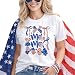 Lurivica Mama 4th of July Shirt Women Patriotic Bow T Shirt Cute Red White Blue Independence Day Tee Gift for Mom