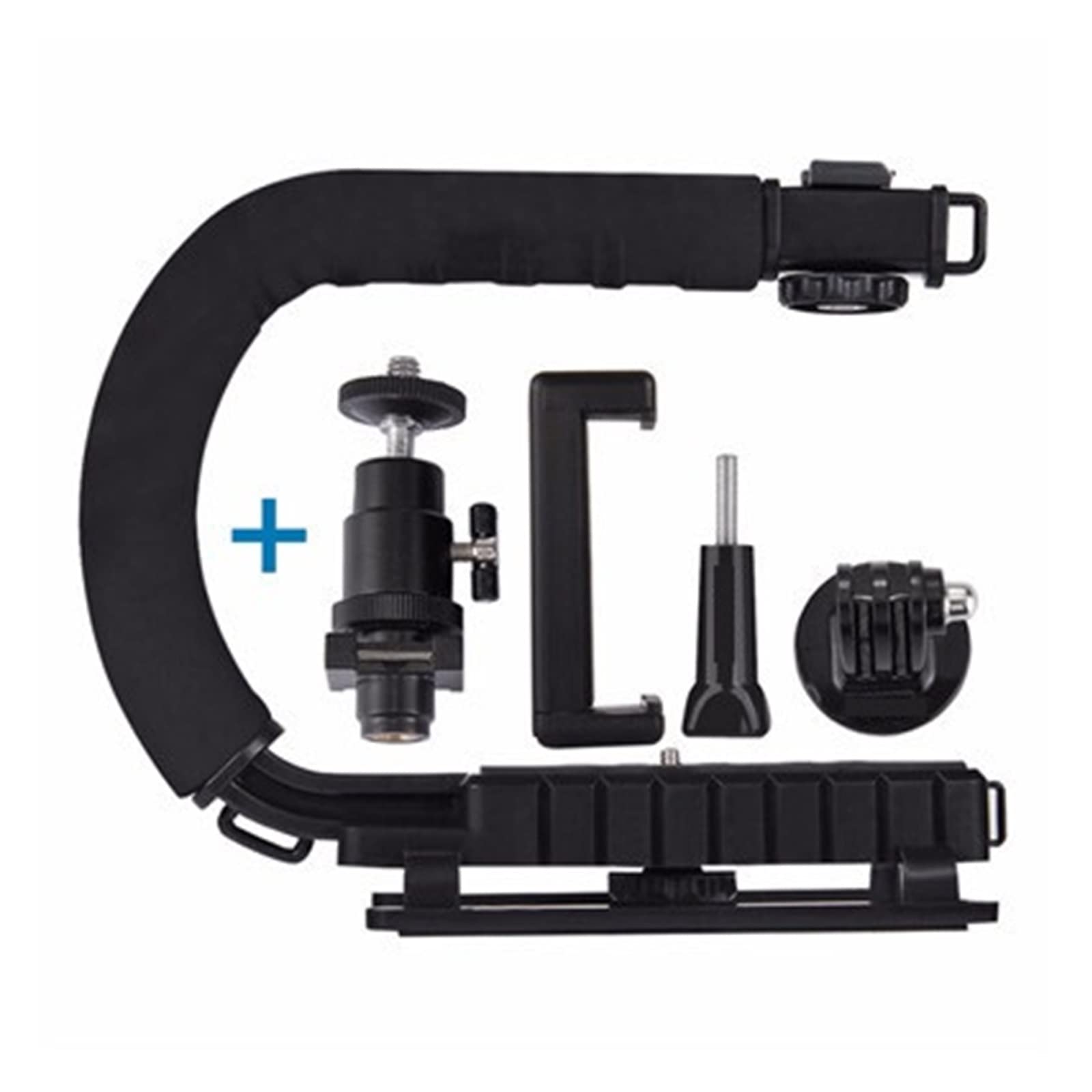 Do stabilizatora kamery Steadycam U-Grip w kształcie litery C W/h Głowica statywu Adapter do telefonu(Add Accessories)
