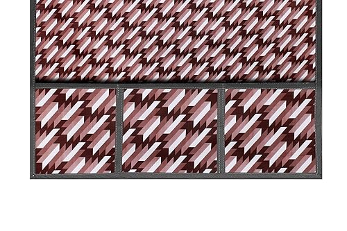 Image of The Furnishing Tree Fridge Top Cover Compatible for Samsung RT37C4512S8 /HL, 322 LTR WxL 65x111 in CM Symmetric Pattern Maroon