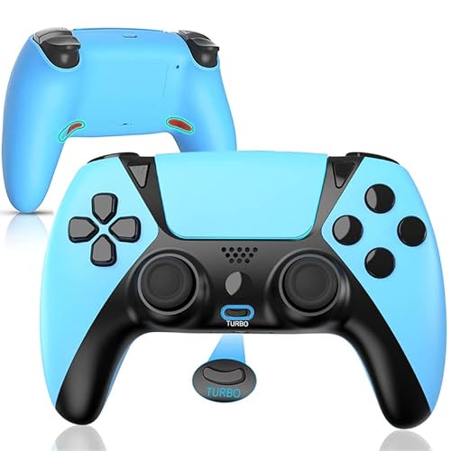 Topad Remote For Ps4 Controller Compatible With Playstation 4/Pro/Slim/Pc/Steam,Sucf Ymir Wireless Gamepad Controls For Ps4 Mando With Paddles/Turbo/Precise Joystick/Audio/Bluetooth/Motion Sensor,Blue #TOP4