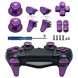 TOMSIN Metal Buttons for PS4 Slim/ PS4 Pro Controller, Aluminum Metal Thumbsticks Analog Grip &...