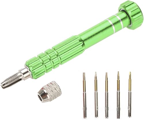 Miniatura 5 de Juego de destornilladores de precisión, mango de destornillador con 5 puntas de precisión, kit de herramientas de reparación de lentes de teléfono,