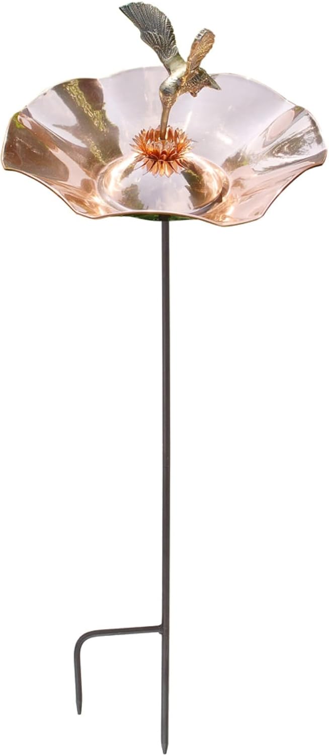 Hummingbird Birdbath- Stake