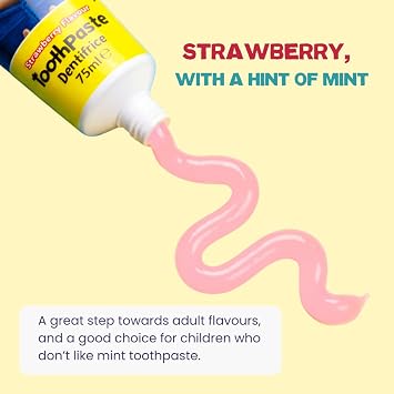 Paddington Bear Children’s Toothpaste 75ml – 1000ppm Fluoride – Strawberry Flavour with a Hint of Mint – Sugar Free Kids Toothpaste for Ages 3+