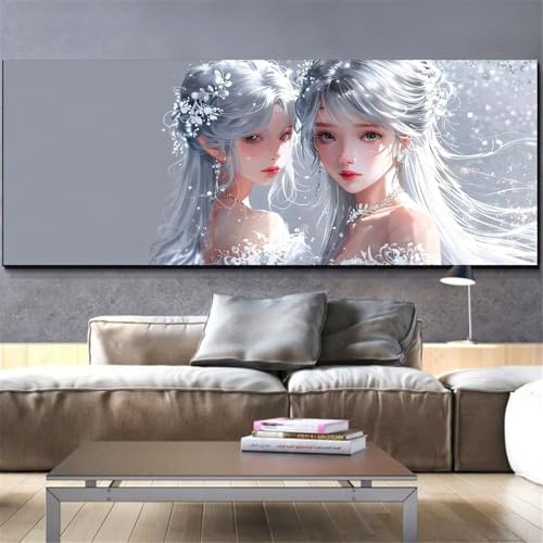 Diamond Painting Adulte Fille Toile Grande Longueur pour Décoration Salon