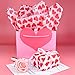 CHRORINE 45 Pcs Valentine's Day Tissue Paper, Gift Wrapping Tissue Paper,Sweet Heart Design Gift Wrap Paper,Big Size Gift Wrapping for Valentine's Day,Wedding, DIY Crafts Gift Decorations