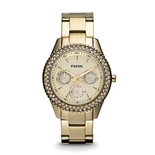 Fossil Women's ES3101 Stainless Steel Analog Gold Dial Watch