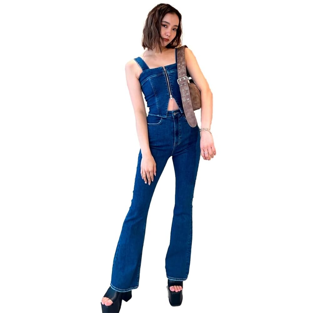 デニムサロペット フレアパンツ デニムサロペット フレアパンツ | selectshop Lapipi