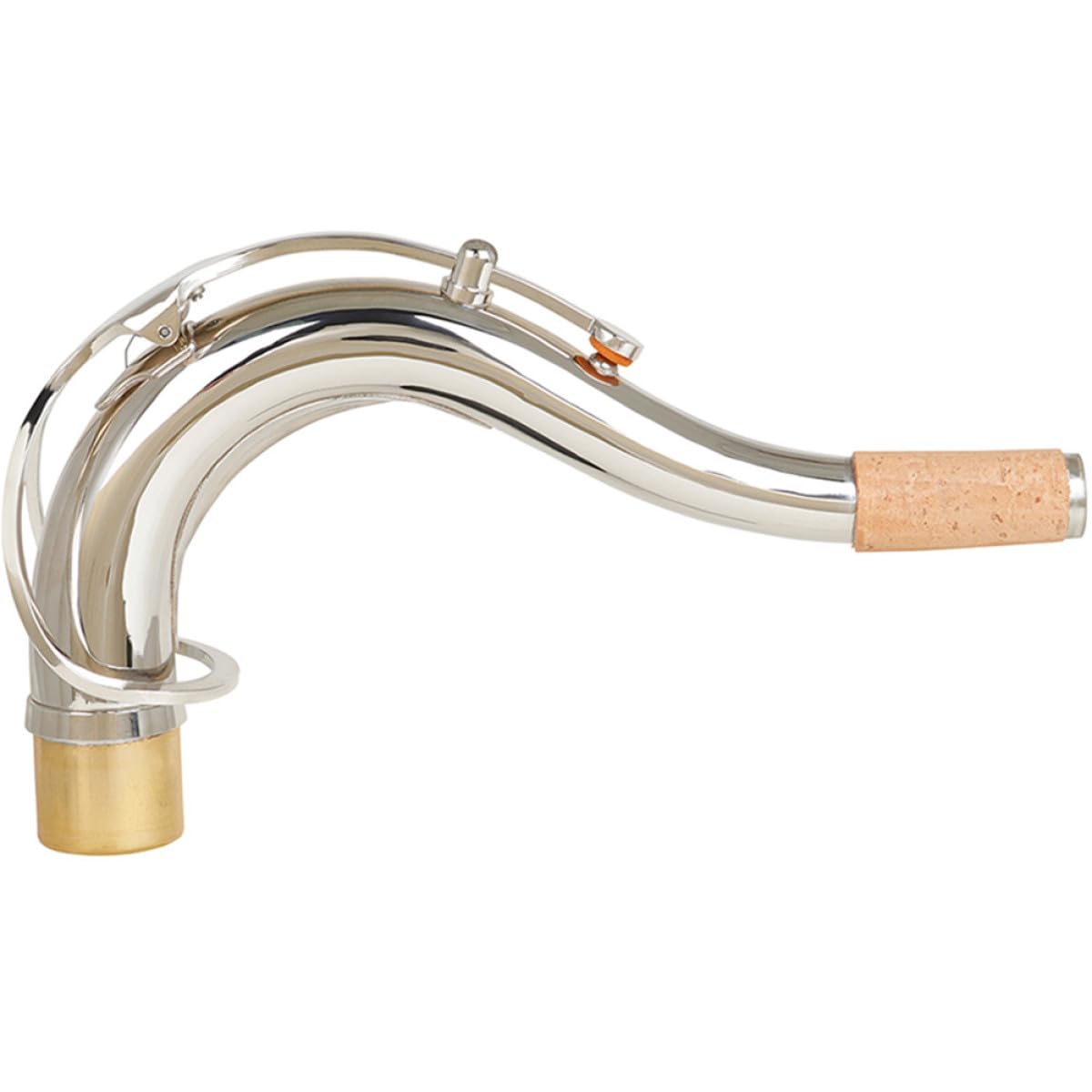Toddmomy Collo di Ottone Argentato Sassofono Tenore e Curvato in Accordatura Diametro 27,5mm, in Si Bemolle, Suono Chiaro Brillante, Accessorio Ricambio Professionale