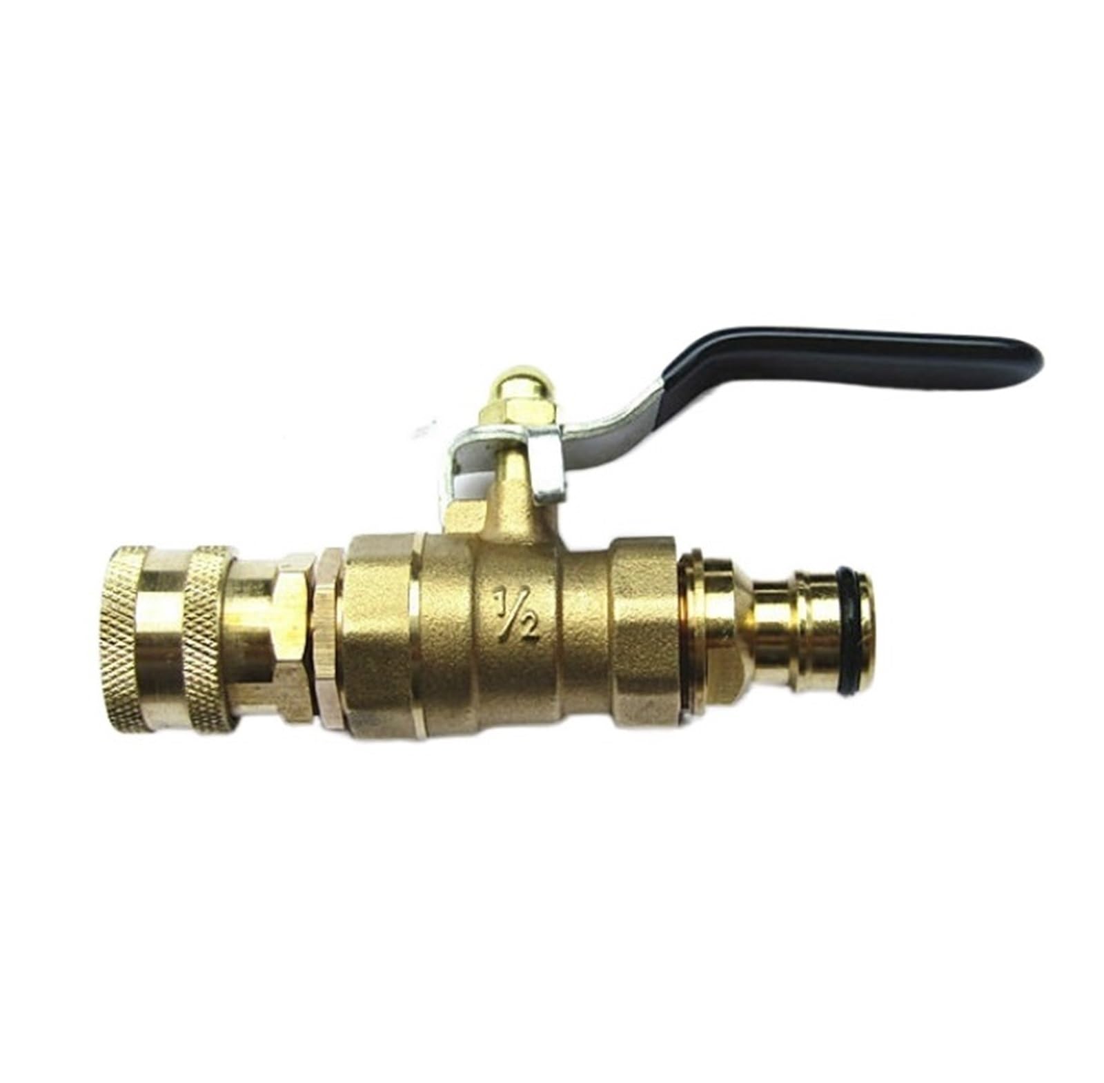 SSIMOO Boquilla de pistola de agua ajustable, conector de manguera de agua for lavado de coche de alta presión, Conector de liberación rápida con válvula de bola de latón kindly (Size : Type A)