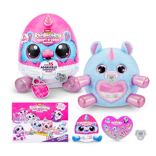 Adopt-A-Corn Surprise (Hippo) by ZURU Plush Toy, Collectible Plush, Baby, Surprise Eggs for Girls & Children