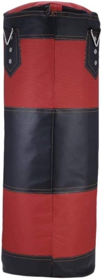 70cm sandbag EMPTY Training Fitness MMA Boxing Bag Hook Hanging Kick Fight Bag Sand Punch Punching Bag Sandbag red&black Candybarbar