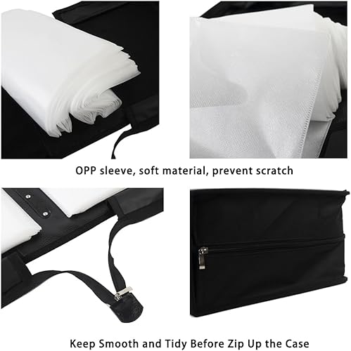 Miniatura 3 de Sogboy Funda de DVD de capacidad para 400 unidades, funda de CD, carteras de CD, organizador de almacenamiento de CD, soporte organizador de