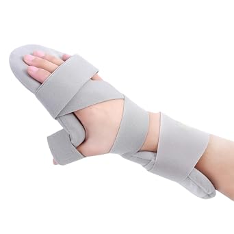 Resting Hand Splint Finger Separator Board Hand Immobilizer Brace Finger Straightening & Bending Correction Wrist Palm Support for Stroke Hemiplegia Left