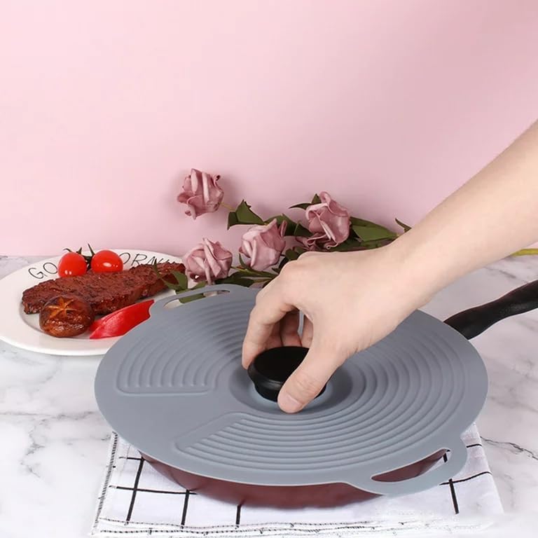Image of Bowls, Pans, Plate Reusable Heating Sealed Leak-Proof Spill Cover For Hotel, Restruent, Home, Kitchen (1Pcs) (Medium)