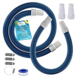 U.S. Pool Supply 1.5" Heavy-Duty Above Ground Pool Hose Replacement Kit - 3 Foot and 6 Foot Hoses, 2 Connection Adapters, 4 Clamps - Compatible with Intex Pool Filter Pumps