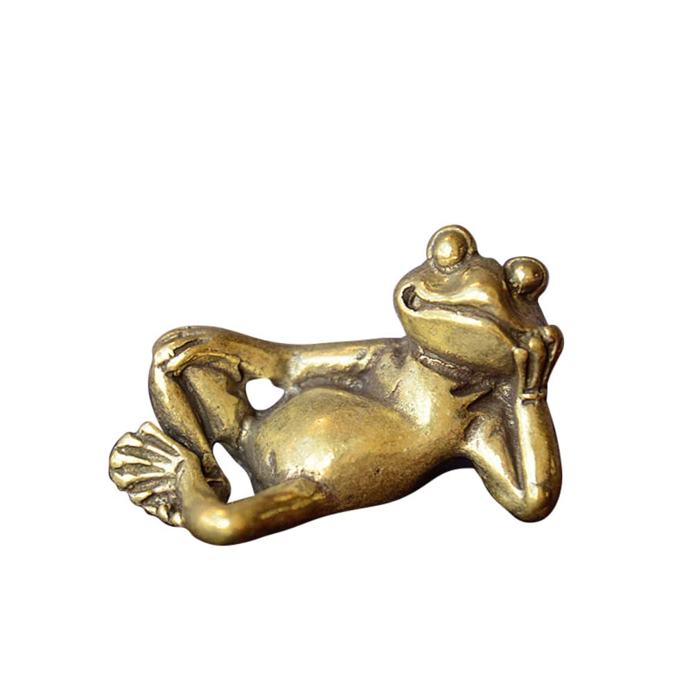 XCFTYRU Vintage Brass Statue， 4.2cm Miniature Figurines Desk Ornaments Crafts Accessories Vintage Copper Tea Pets