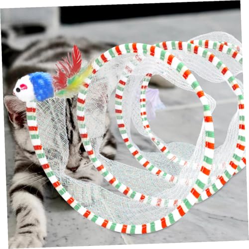 Túnel para gatos interactivo con manta suave plegable para entretenimiento 7