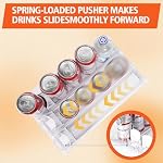 Stackable Soda Can Organizer for Refrigerator, Automatic Drink Dispenser with Pusher, Holds 25–30 Cans, 3 Row Fridge Organizer, Adjustable Beverage Rack, Easy Access Storage - Image 3
