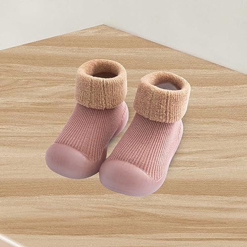Betadog Infant Walking Shoes Autumn and Winter Floor Slippers Baby Sock Shoes Anti Slip Thick Knee High Cotton Sock4