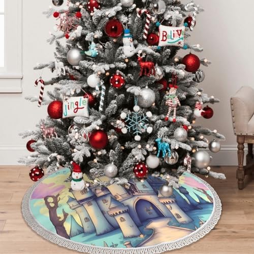 Jupe de sapin de Noël 121,9 cm imperméable style rustique