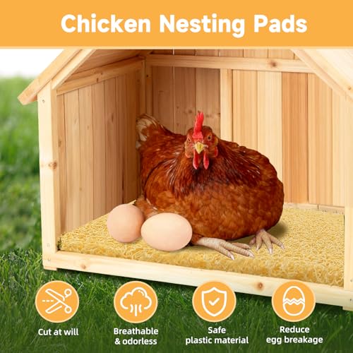 8 Pcs Chicken Nesting Pads, Washable Reusable Hen Laying Mats, Brown by DRQ - Used condition - Image 5
