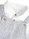 NEXT Baby-Latzhose und Bodysuit aus Baumwollgewebe Grey/White 6 Monate