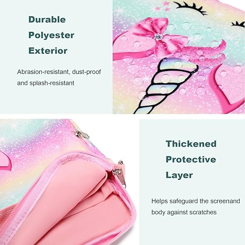 Bolsa de transporte para tablet para niños acolchada de 12.5" con forro suave interno 6