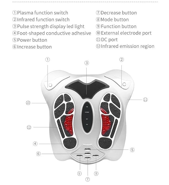 Electromagnetic wave massage device, infrared physical therapy machine, 99 intensity level, 25 massage mode, full body pen relief, silver Electromagnetic wave massage device, infrared physical therapy machine, 99 intensity level, 25 massage mode, full body pen relief, silver