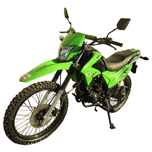 Hawk RPS Dirt Bike 250cc Street Legal Motorcycle Bike :21 inches, Awesome Green