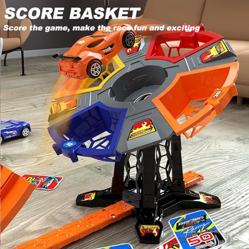 Image of Race Track Sets, Two-Player Competitive Car Race Track Toys for Kids, 2 High Speed Race Cars, 360 Loop Track Car Toys for Boy Girls Christmas Birthday Gift (B Race Car Set)