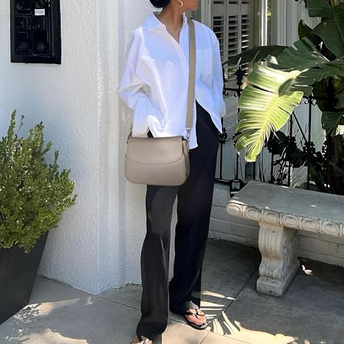 Image of befen Genuine Leather Crossbody Bags for Women with Built in RFID Wallet Medium Womens Saddle Bag Cross Body Purse