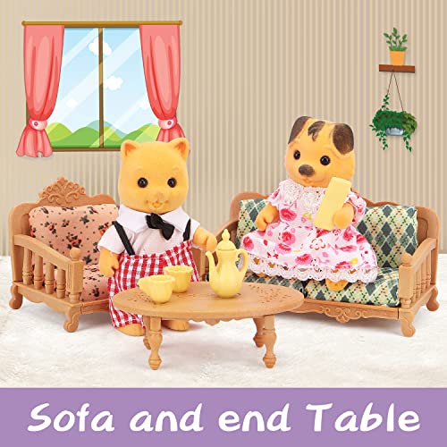Dollhouse Furniture Set For Kids Toys Miniature Doll House Accessories Pretend Play Toys For Boys Girls & Toddlers Age 3+ With Living Room, Sofa, Tv... #TOP4