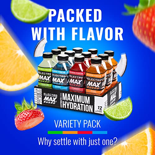 Electromax Electrolyte Drink For Hydration And Recovery. Zero Calories 12-Pack 21.3Oz (630Ml) (Variety Pack) #TOP3