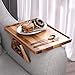 Danfoxer Acacia Wood Couch Arm Tray,Folding Sofa Armrest Tray,Couch Arm Table Clip-On Couch Desk for Drinks, Snacks,Phone,Remote Control