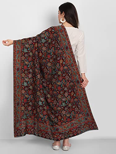 Image of Zamour Women's Kani Paisley Pattern, Pure Bamboo Soft and Fine Material, Winter Shawl Woolen Wrap