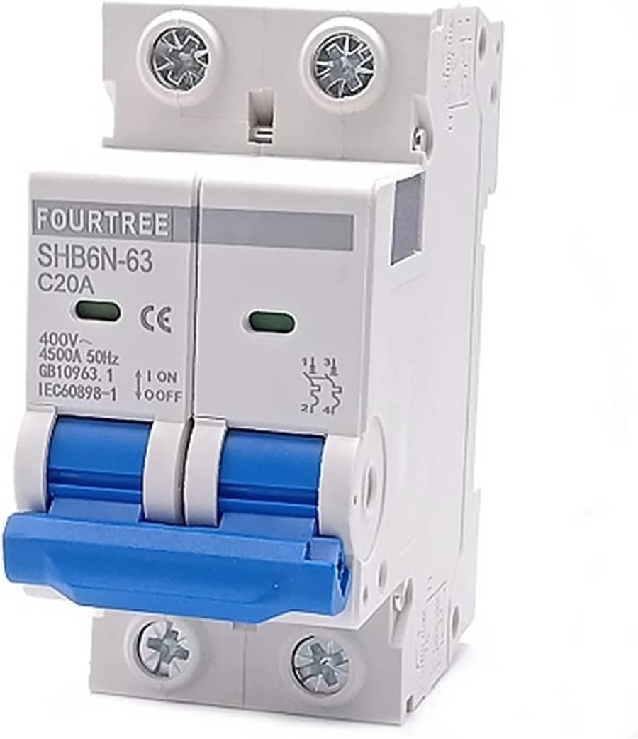 Disjoncteur miniature 2 pôles avec coupure haute tension 400V type C