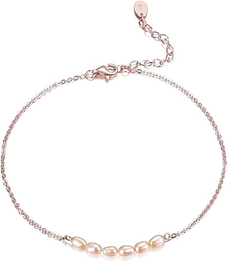 Bestyle Fußkettchen Aus 925er Silber Mit Geburtssteinen - Verstellbar 22-27cm