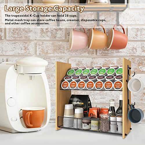 Mefirt 2Pcs Fruit Basket Onion Storage Wire Baskets And Mefirt K Cup Holder, Large Capacity Coffee Pod Holder Coffee Bar Accessories And Cup Storage Organizer #TOP6