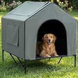 Caseta para perros Grande con Techo 100cm,3 en 1 Casa Perro Impermeable