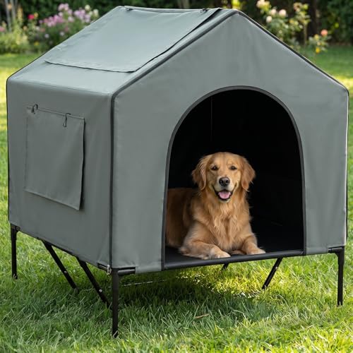 Caseta para perros Grande con Techo 100cm,3 en 1 Casa Perro Impermeable
