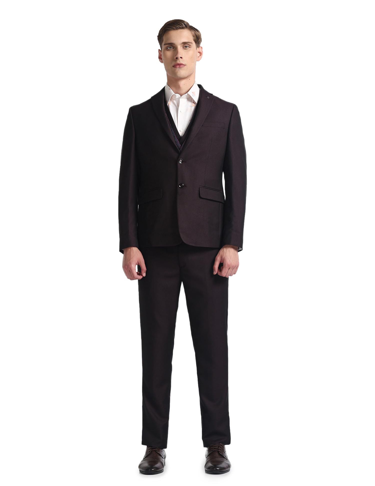 arrow Men's Polyester Single Breasted Business Suit Pants Set-picture-22