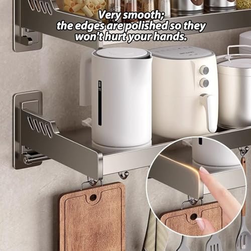 Estante de almacenamiento de cocina de pared sin taladros organizador de condimentos 2