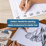 Kids Pencils for Beginners, Toddlers and Preschoolers with Jumbo Triangle Shape, Soft 6B Graphite, Fat Pencils With Easy Grip and Thick Core (8 Pack + Sharpener)