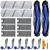 Accessori per Aspirapolvere per ECOVACS DEEBOT X11 OMNI CYCLONE, X11 PRO OMNI, X9 PRO OMNI, 2 Spazzole Principali, 2 Panni per Rullo, 6 Filtri, 6 Spazzole Laterali, X11 Pezzi di Ricambio 18 pezzi