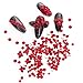 735 Pieces Red Rhinestones for Acrylic Nails - 3D Nail Diamonds Art Decoration Crafts DIY