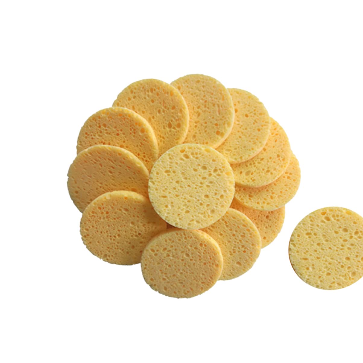 minkissy 60pezzi Spugne Per Makeup Cuscinetti Struccanti Cellulosa Puff Per Pulizia Viso Tonalità Morbidi e Sicuri Per La Per Rimozione Make-up e Detersione Quotidiana